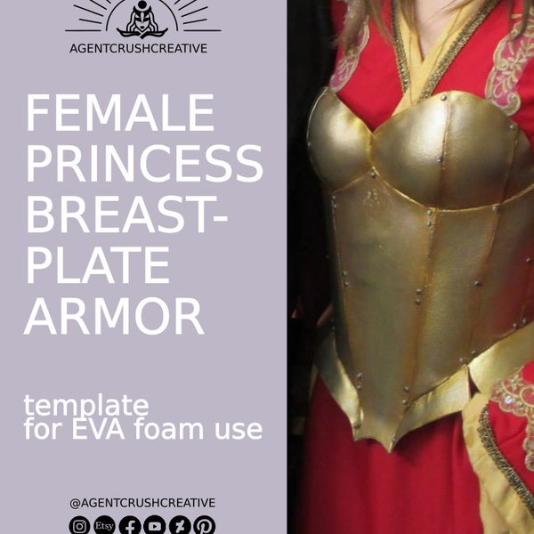 Foam Corset Pattern, Female Breastplate Pattern, Princess Armor for Women, EVA Foam Armor Pattern, Breastplate Template Digital Download