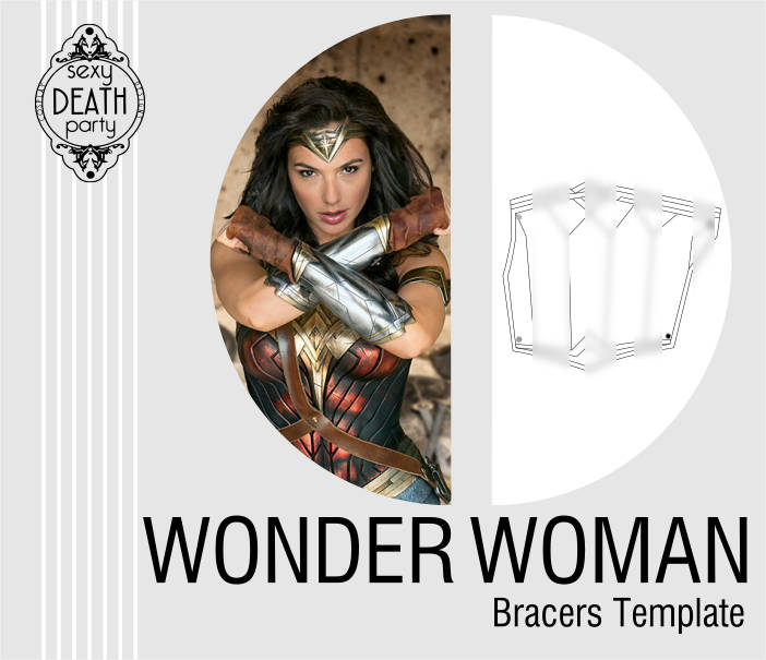 Wonder Woman Bracers Template PDF download Etsy