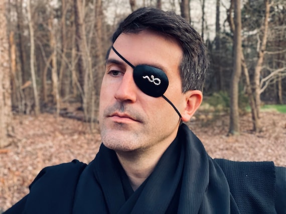 Majima Eye Patch, Yakuza Eyepatch, Yakuza Costume, Yakuza Cosplay Eyepatch, Silver Snake Eye Patch, Cool Gift For Gamer