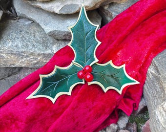 Stechpalme Mistelzweig Leder Ornament - Etsy.de