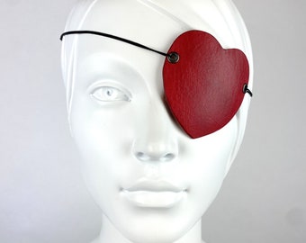 Heart Eye Patch, Red Eyepatch Cosplay, Goth Eyepatch For Woman, Leather Eyepatch For Men, Dog Eyepatch For Horse, Valentine's Gift For Him