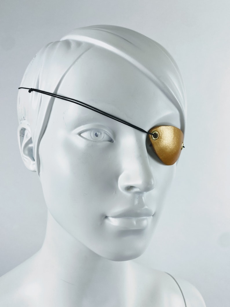 Gold Small Eyepatch Cosplay Slim Eye Patch for Men Left Eye Etsy