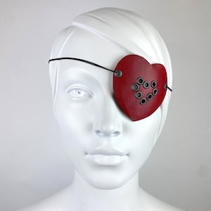 See Through Eye Patch For Women, Heart Eyepatch Cosplay, Goth Eyepatch For Men, Leather Eyepatch For Kids, Red Eyepatch For Dog