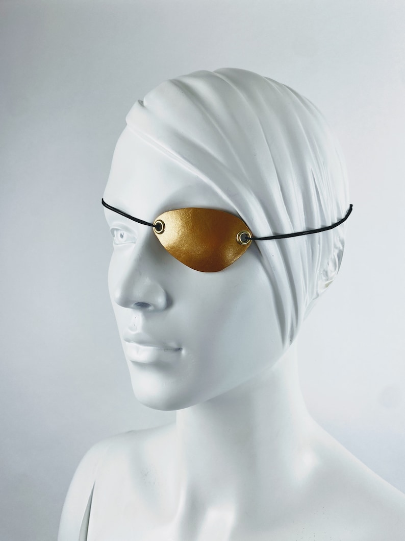 Gold Small Eyepatch Cosplay Slim Eye Patch for Men Left Eye Etsy