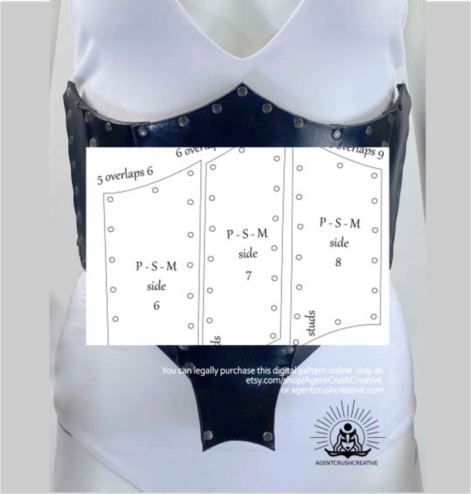 Bat Leather Waist Cincher Pattern Pdf Gothic Corset Belt Etsy