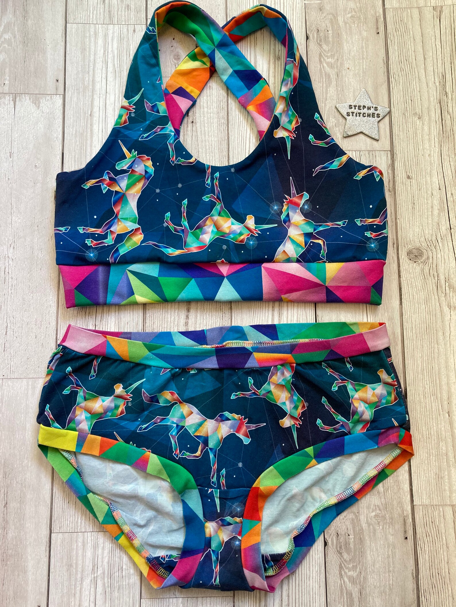 Womens Unicorn Galaxy Acute Rainbow Bra / Bralette Etsy