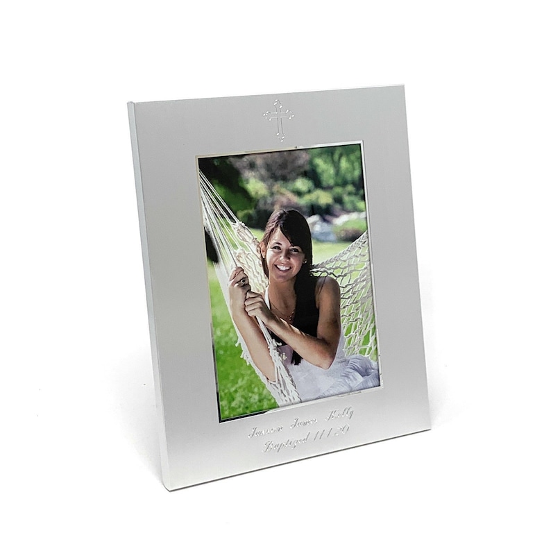 Personalized 5x7 Vertical Photo Frame With Logo and 2 Lines Etsy