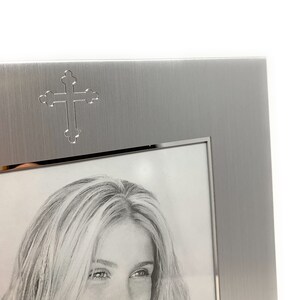 Personalized 5x7 Vertical photo frame with logo and 2 lines Custom text engraving