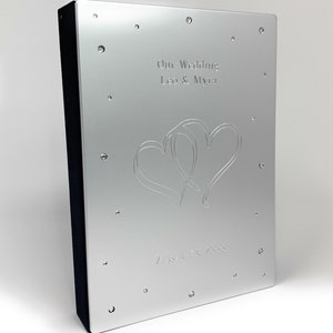 Personalized photo album Engrave with quote holds 4x6 picture Engraved photo frame image 10