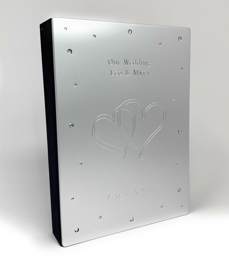 Personalized photo album Engrave with quote holds 4x6 picture Engraved photo frame image 10