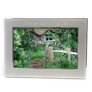 Personalized Silver Photo Frame: Engraved 4x6 Picture Frame