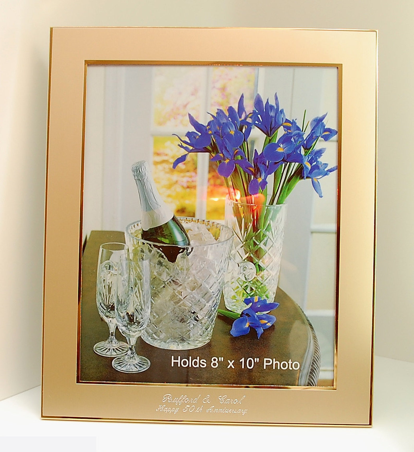 Personalized Golden Photo Frame 8x10 Engraved Photo Frame Etsy