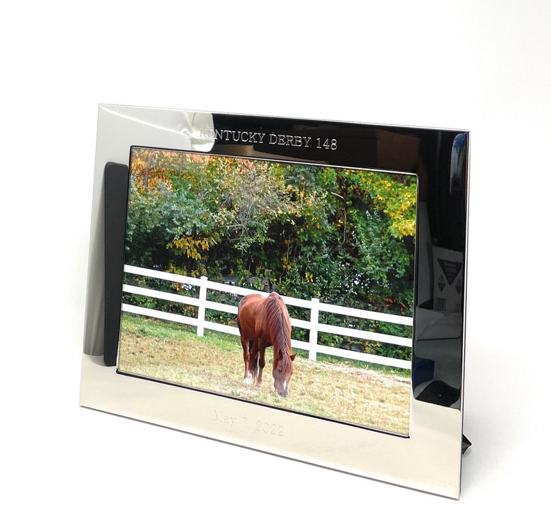Personalized 8x10 Silver Plated Photo Frame With Wide Boarder Etsy