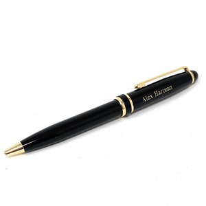 Personalized Pen Black Brass Ballpoint, Engraved Pen, Custom engraved with name image 2