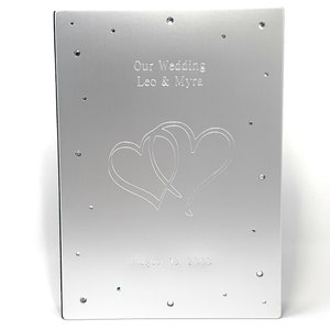 Personalized photo album Engrave with quote holds 4x6 picture Engraved photo frame image 1