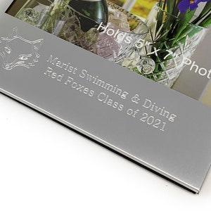 5x7 Frame with Custom Logo and text Engraved Personalized photo frame