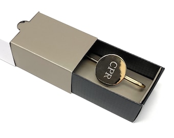 Engraved Gold Bookmark: Personalized Metal Bookmark with Gift Box