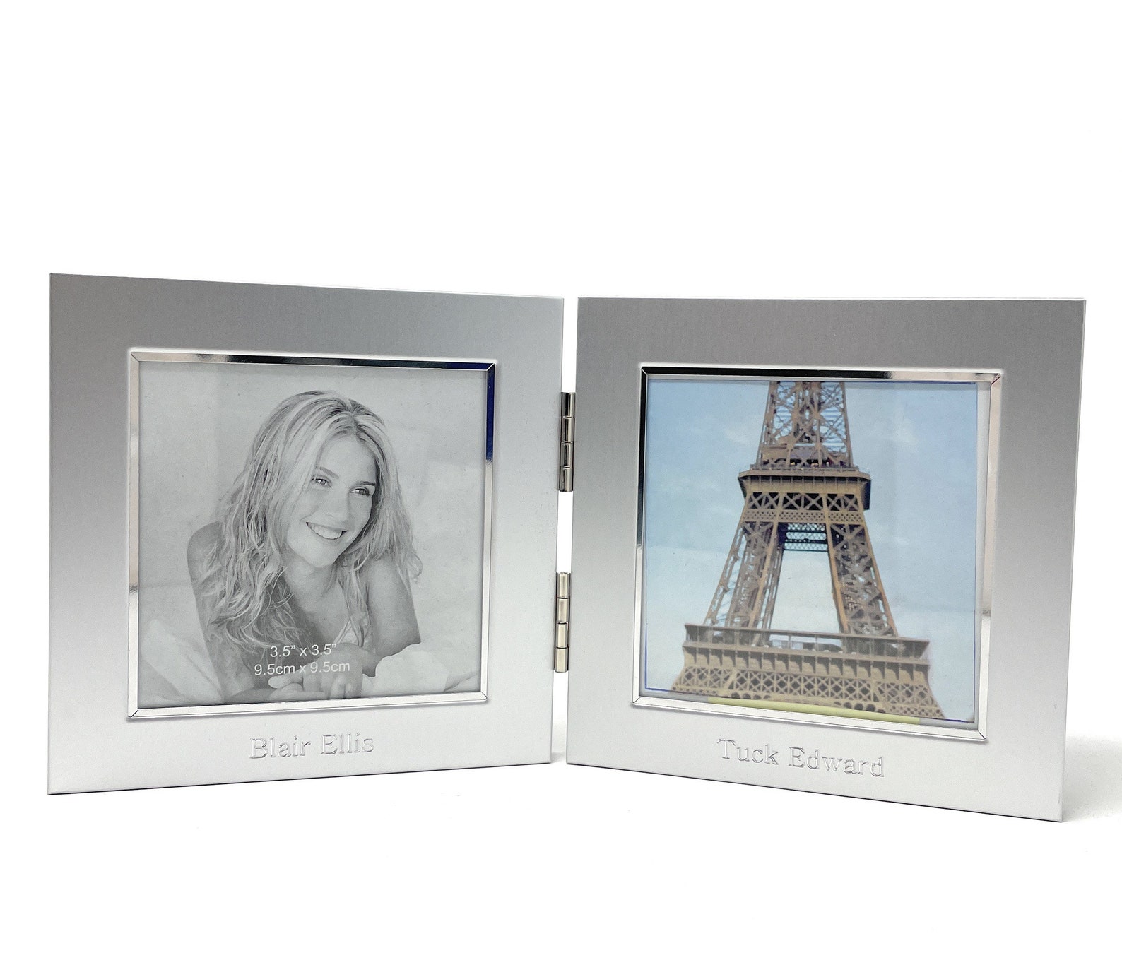 Personalized Twin Photo Frame 4x4 Double Picture Frame for Etsy