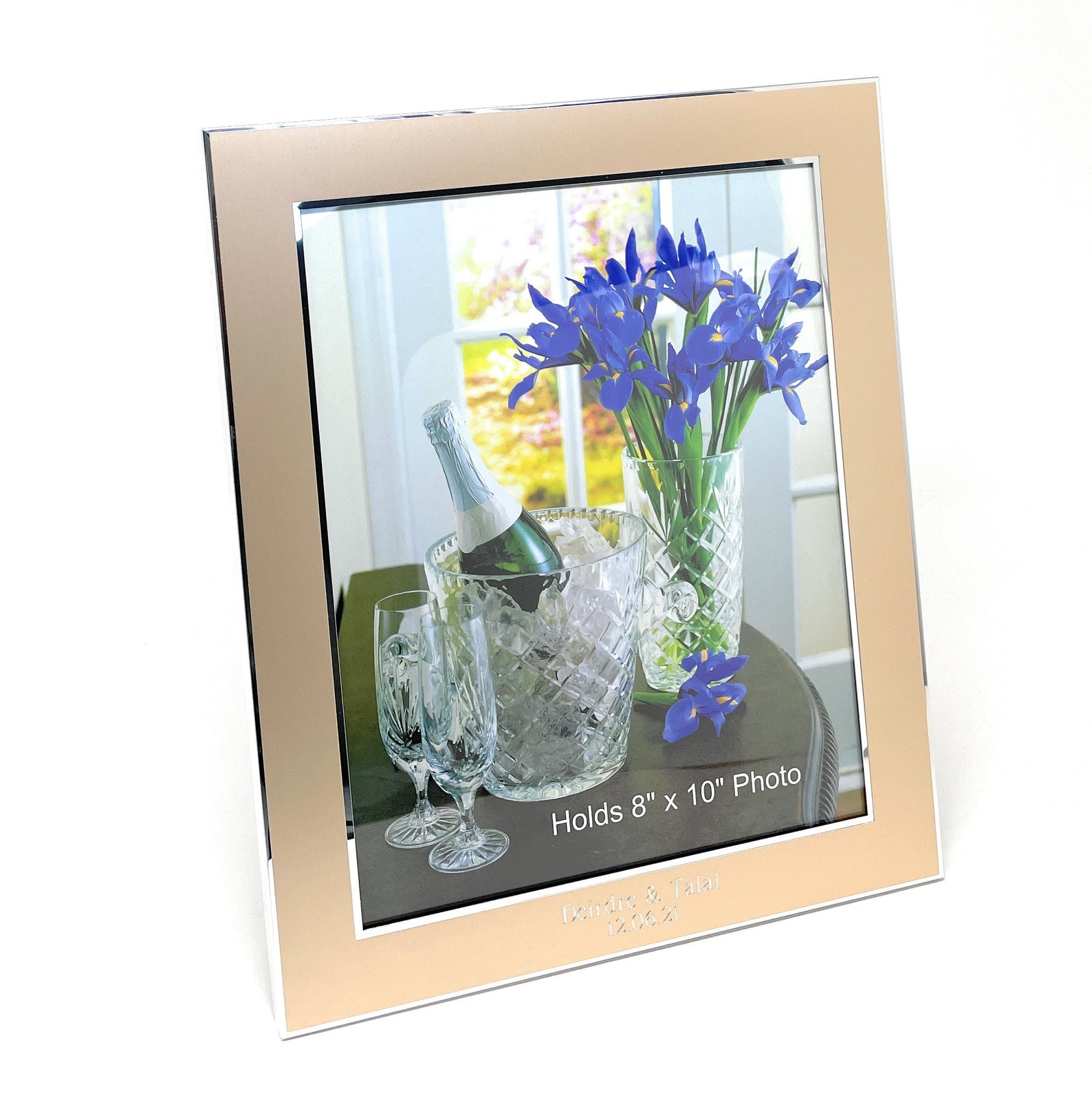 Personalized Golden Photo Frame 8x10 Engraved Photo Frame Etsy