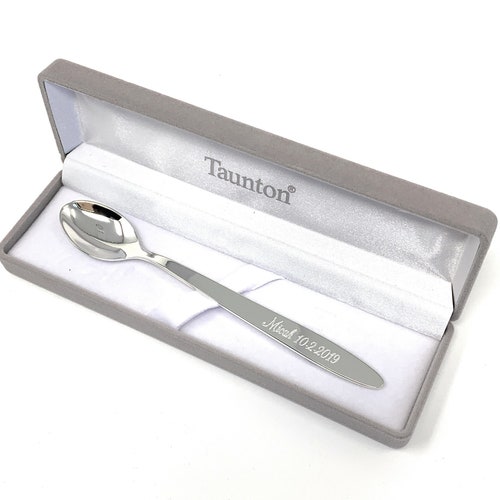 Personalized Silver Plated Baby Spoon Engraved Gift for Etsy