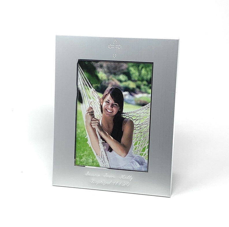 Personalized 5x7 Vertical Photo Frame With Logo and 2 Lines Etsy