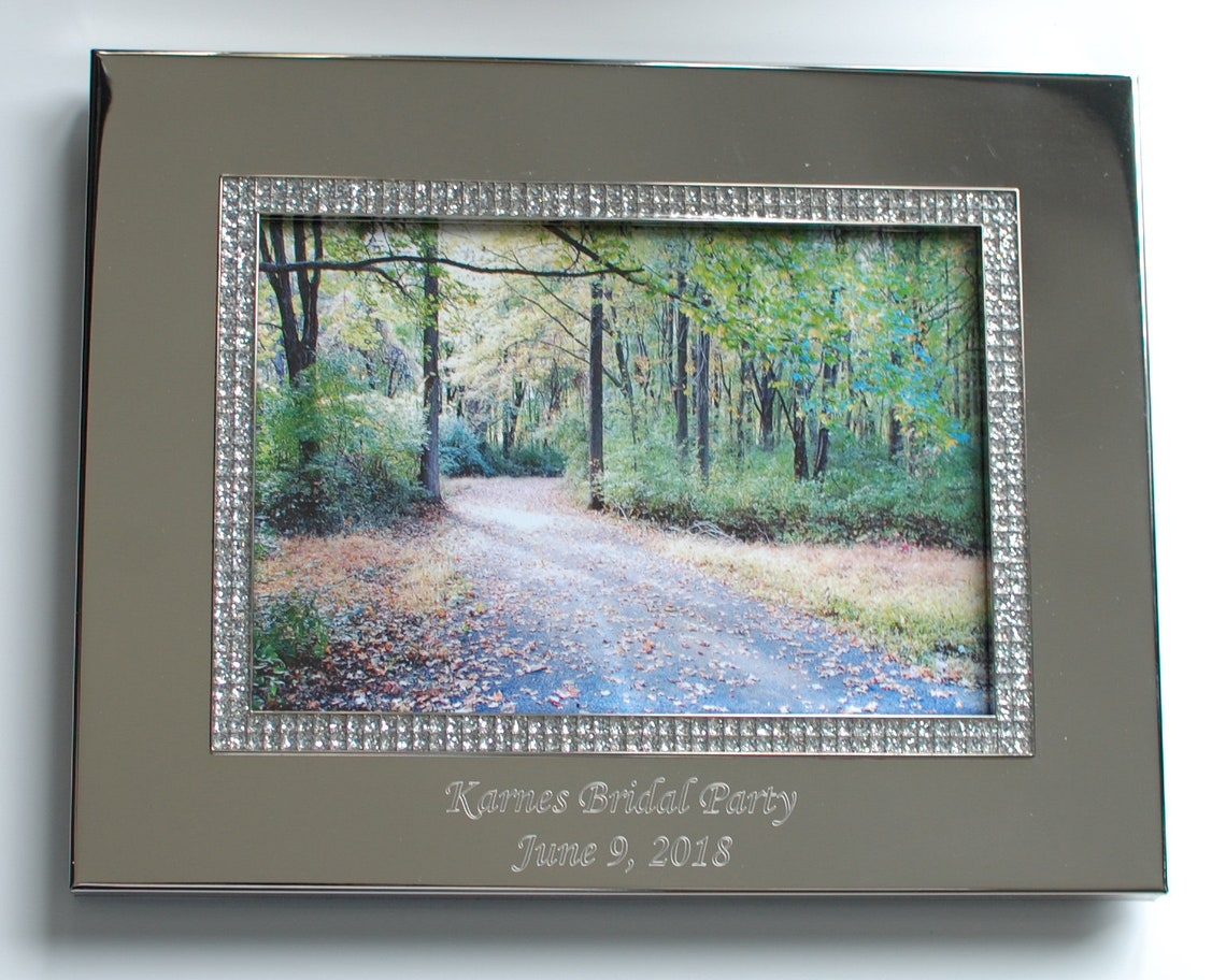 Personalized photo frame Picture frame 5x7 Wedding photo Etsy