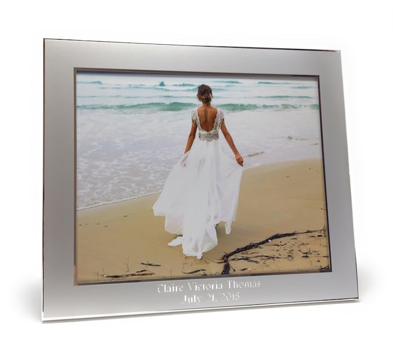 Personalized photo frame 8x10 Engraved photo frame Wedding photo frame image 7