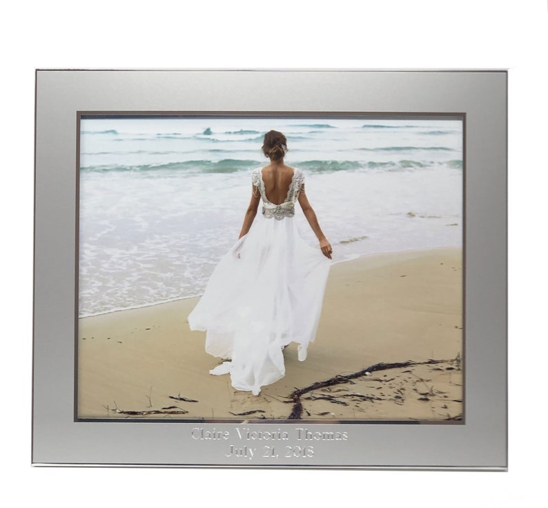 Personalized Horizontal Photo Frame 8x10 Engraved Photo Etsy