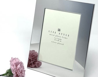 Personalized Silver Plated Photo Frame: 8x10 Custom Engraved Gift