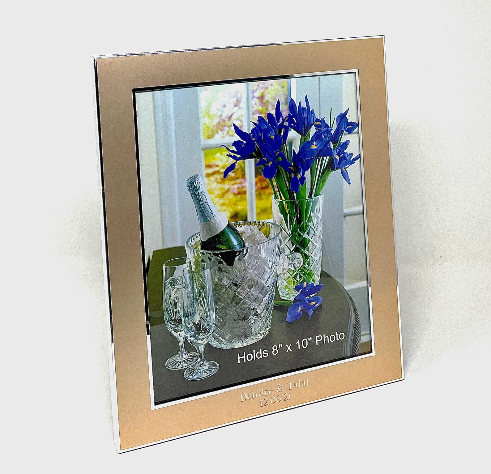 Personalized Golden Photo Frame 8x10 Engraved Photo Frame Etsy