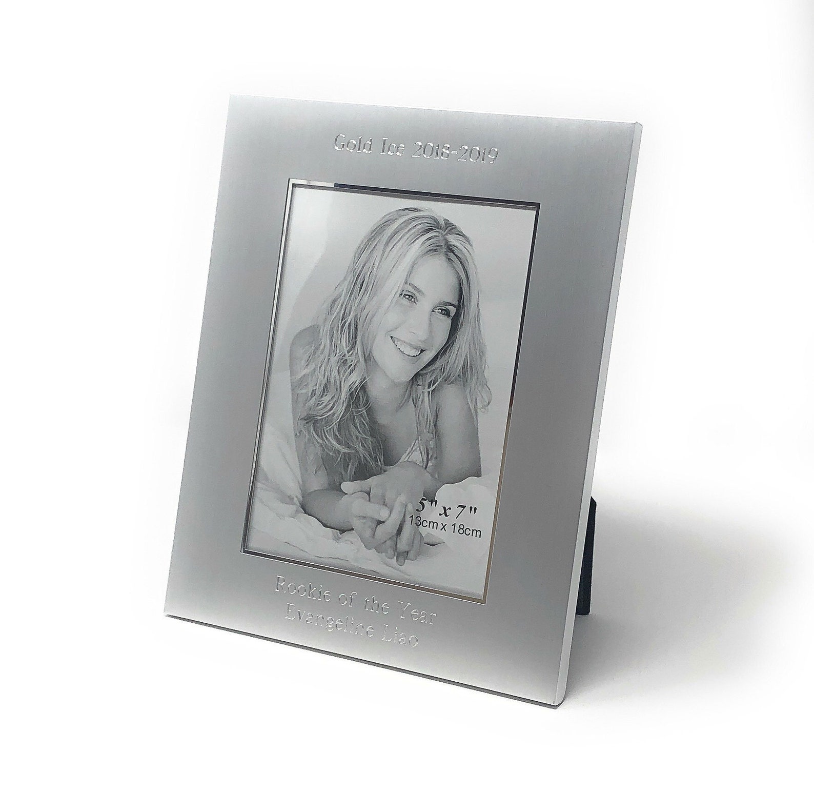 Personalized 5x7 photo frame with wide boarder Engraved Etsy
