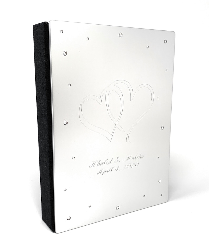 Personalized photo album Engrave with quote holds 4x6 picture Engraved photo frame image 8