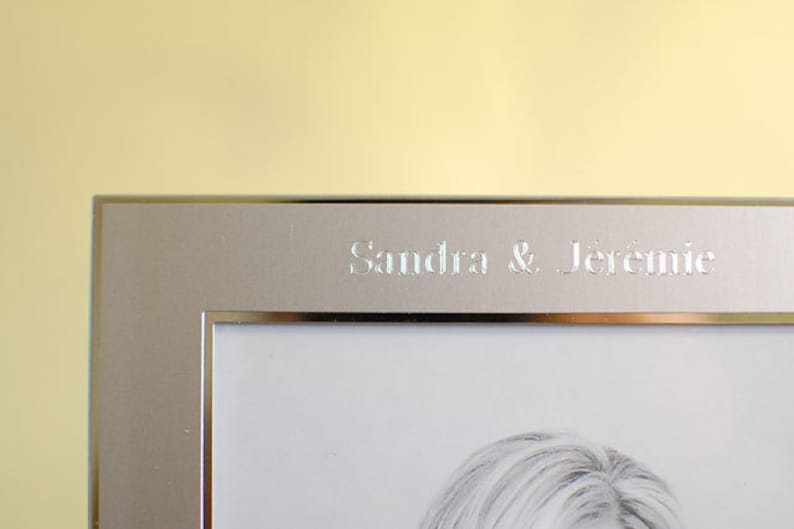 Personalized 5x7 Picture Frame Engraved Photo Frame Silver Etsy