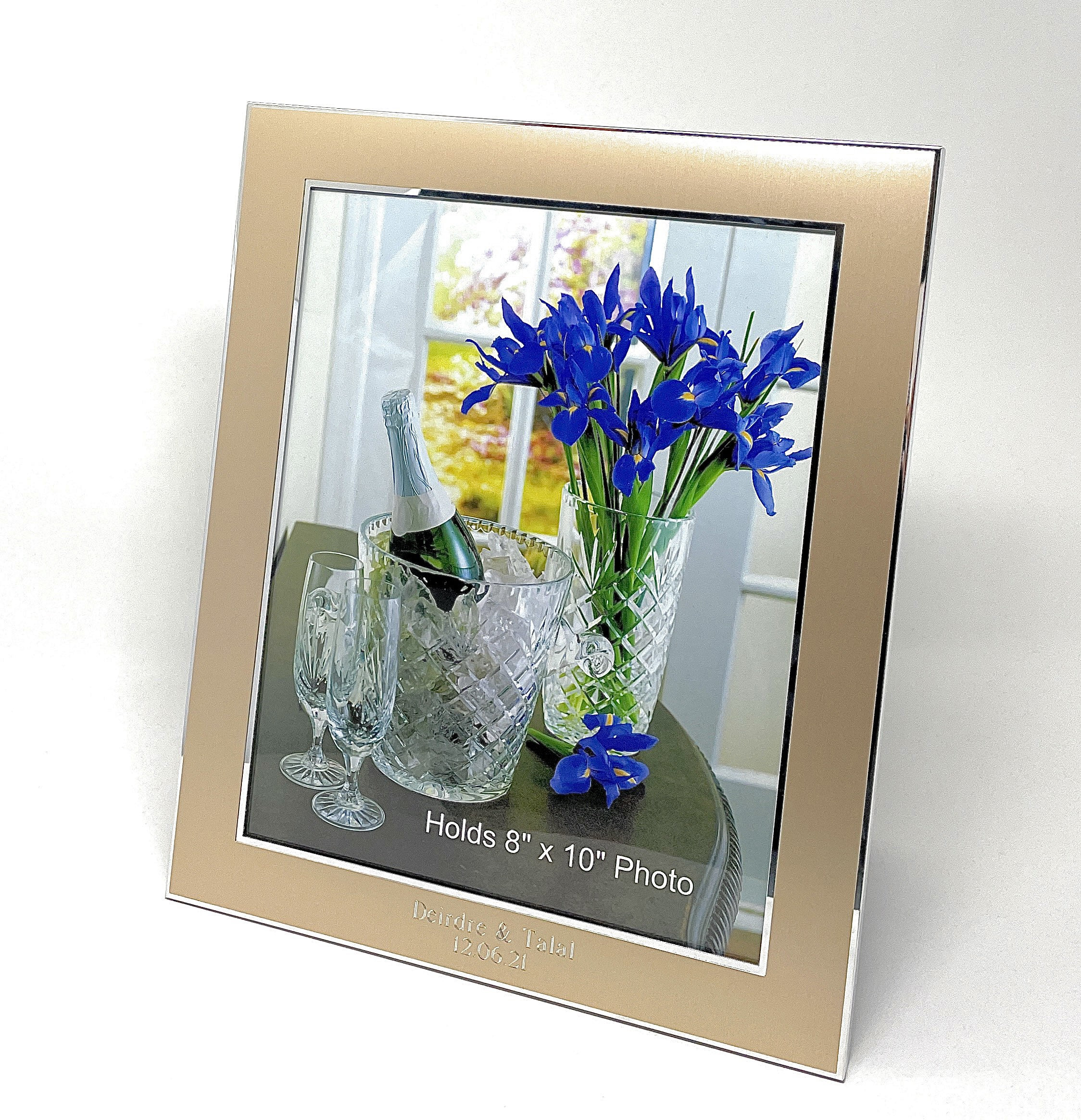 Personalized Golden Photo Frame 8x10 Engraved Photo Frame Etsy