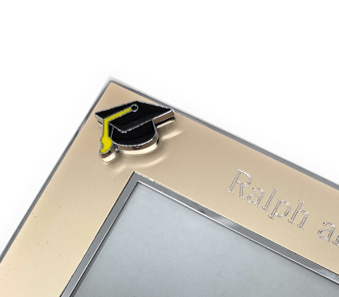 Personalized Graduation Golden Photo Frame 5x7 Engraved Etsy
