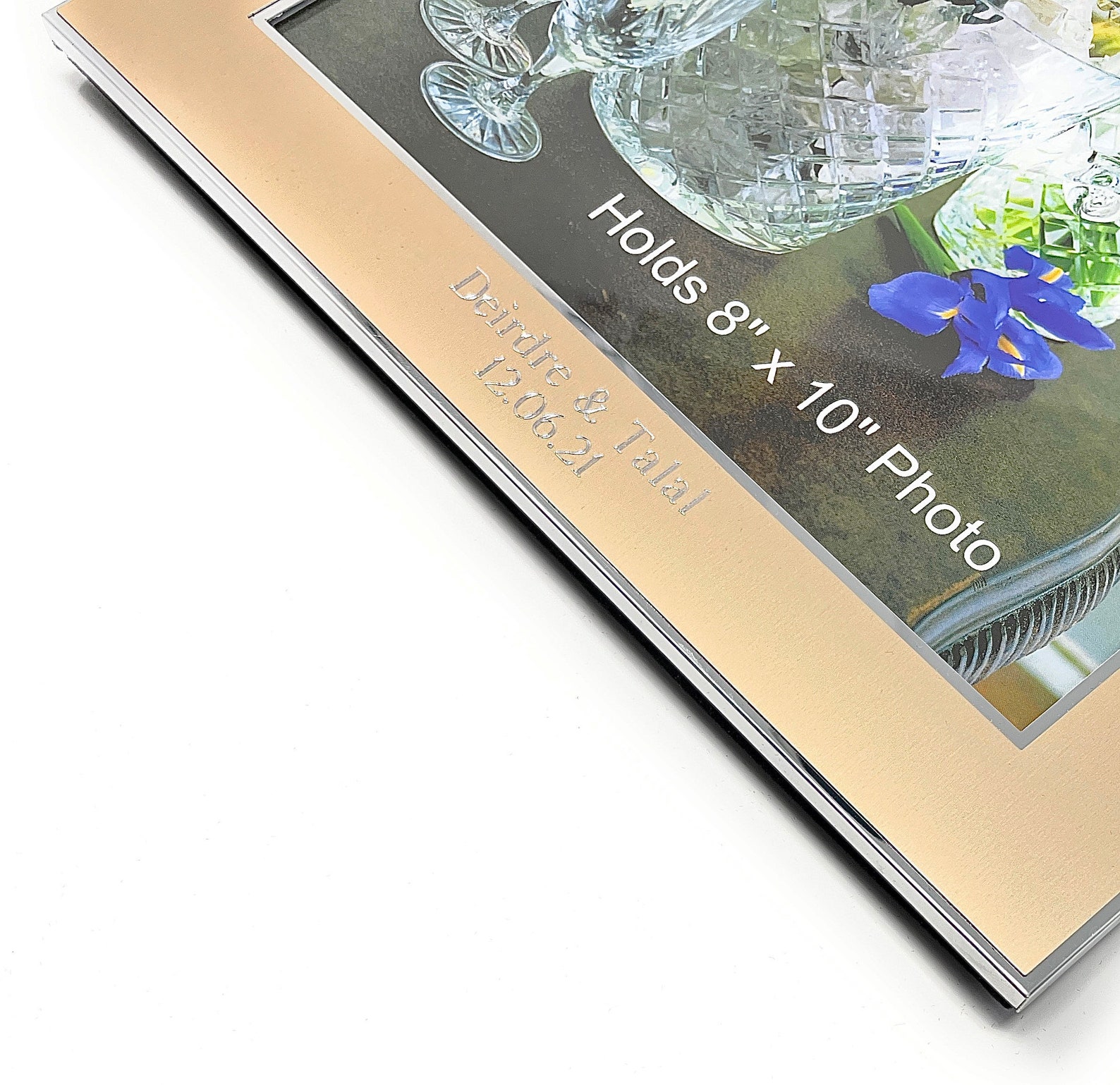 Personalized Golden Photo Frame 8x10 Engraved Photo Frame Etsy