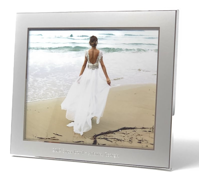 Personalized photo frame 8x10 Engraved photo frame Wedding photo frame Horizontal