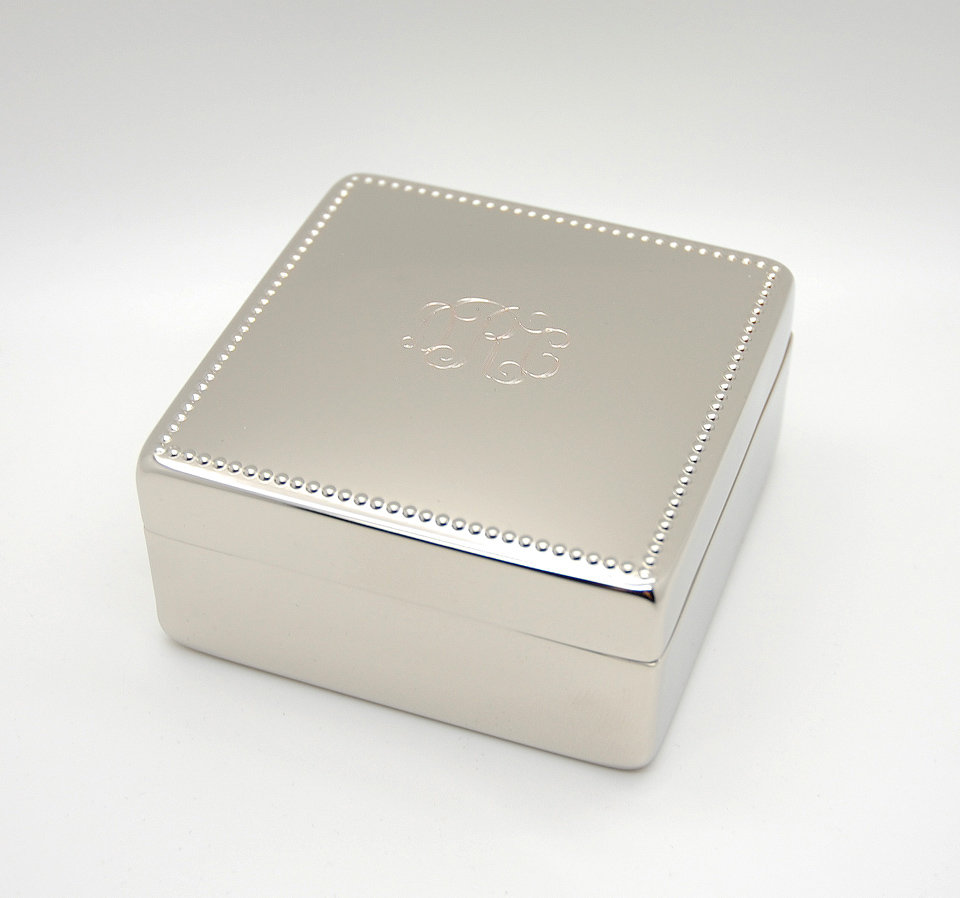 Personalized jewelry box Silver jewelry box with free Etsy