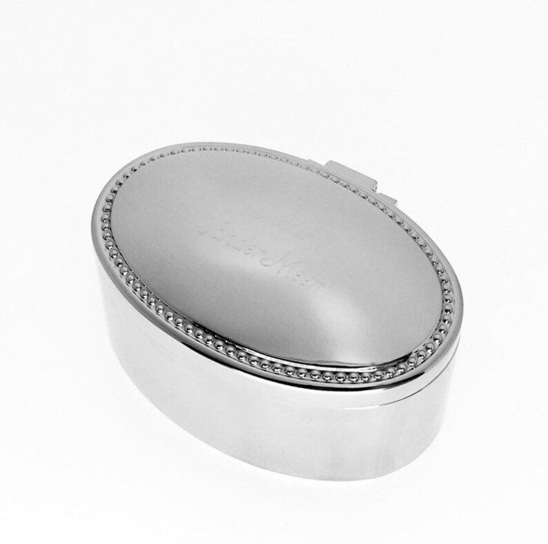 Personalized jewelry box Silver jewelry box Engraved Etsy