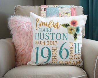 custom baby pillow etsy