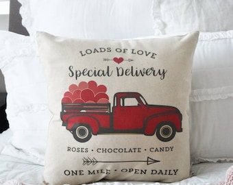 Vintage Truck Pillow Etsy