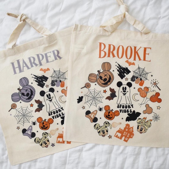 Personalized Halloween totes, Trick or Treating totes, Halloween Bags, not so scary, oogie boogie bash