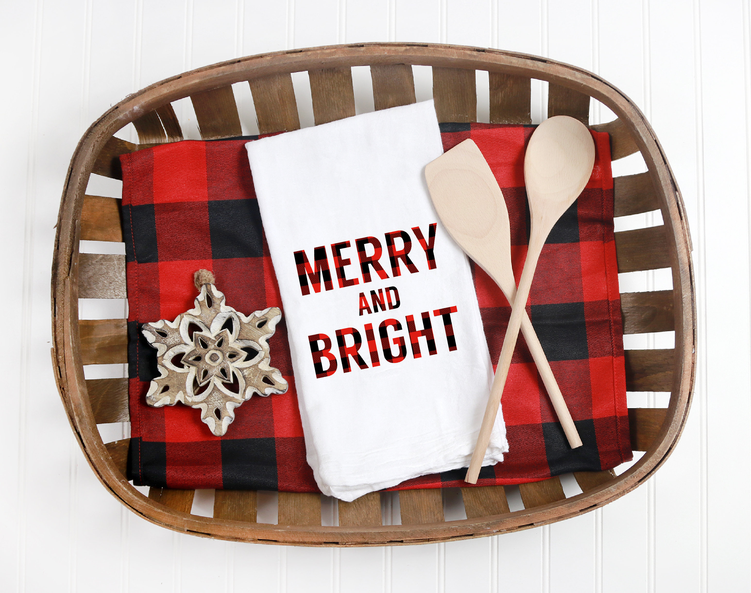 Buffalo Plaid Kitchen Towel, Christmas Kitchen Towels