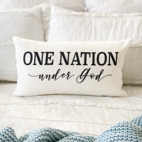 Patriotic pillow cover, Americana pillow cover, Memorial Day, Fourth of July, Summer pillow, USA Pillow, flag pillow, One Nation Under God