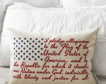 Patriotic pillow cover, Americana pillow cover, Memorial Day, Fourth of July, Summer pillow, USA Pillow, flag pillow, American flag pillow