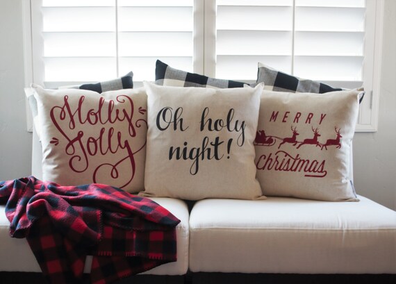 Oh Holy Night Accent Pillow in White