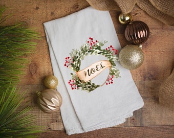 Kitchen towel,tea towel, Christmas kitchen towels, Christmas Decor, Neighbor Christmas Gift,  Decor, merry and bright, noel