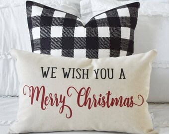 Christmas pillow cover, winter wonderland, farmhouse Christmas pillow, Vintage christmas, Christmas pillows 12x20