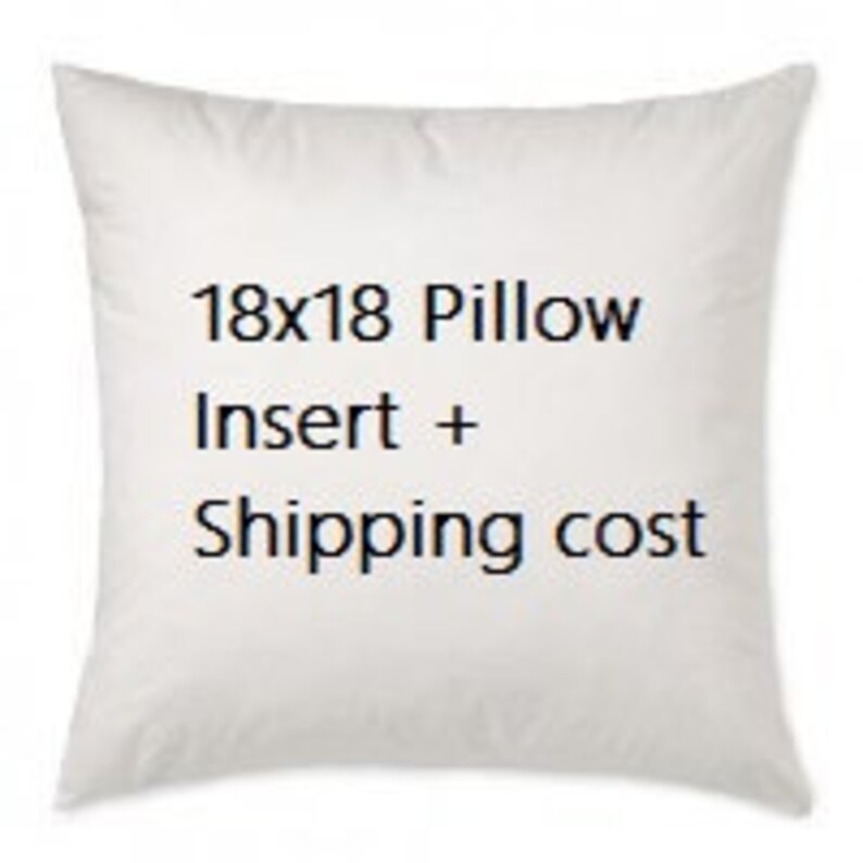 18x18 Pillow Insert Plus Extra Shipping Cost Etsy