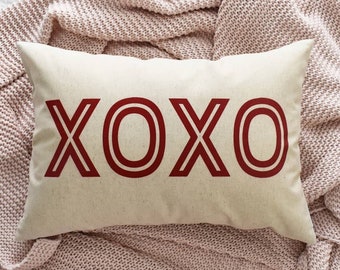 VENTE, taie d'oreiller Saint-Valentin, décoration Saint-Valentin, housse de coussin 12 x 20, XOXO